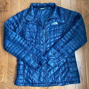 North Face women's light puffer jacket, navy